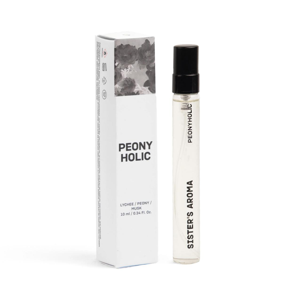 Sister's Aroma Peonyholic perfum with lychee, peony and musk notes 10 ml travel size