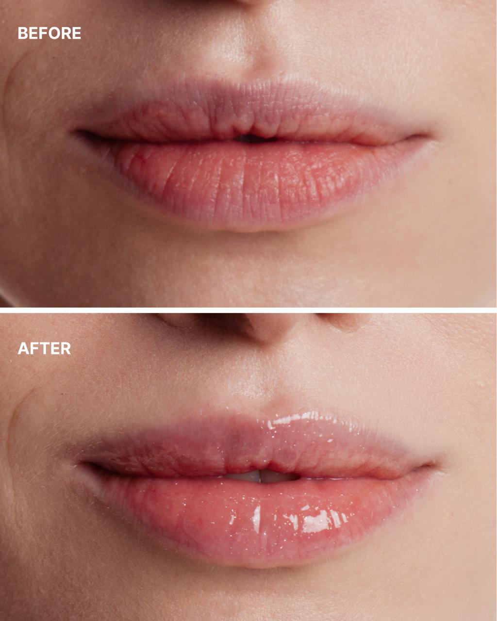 Lipss Lip Gloss Sparkling Holiday Before/After