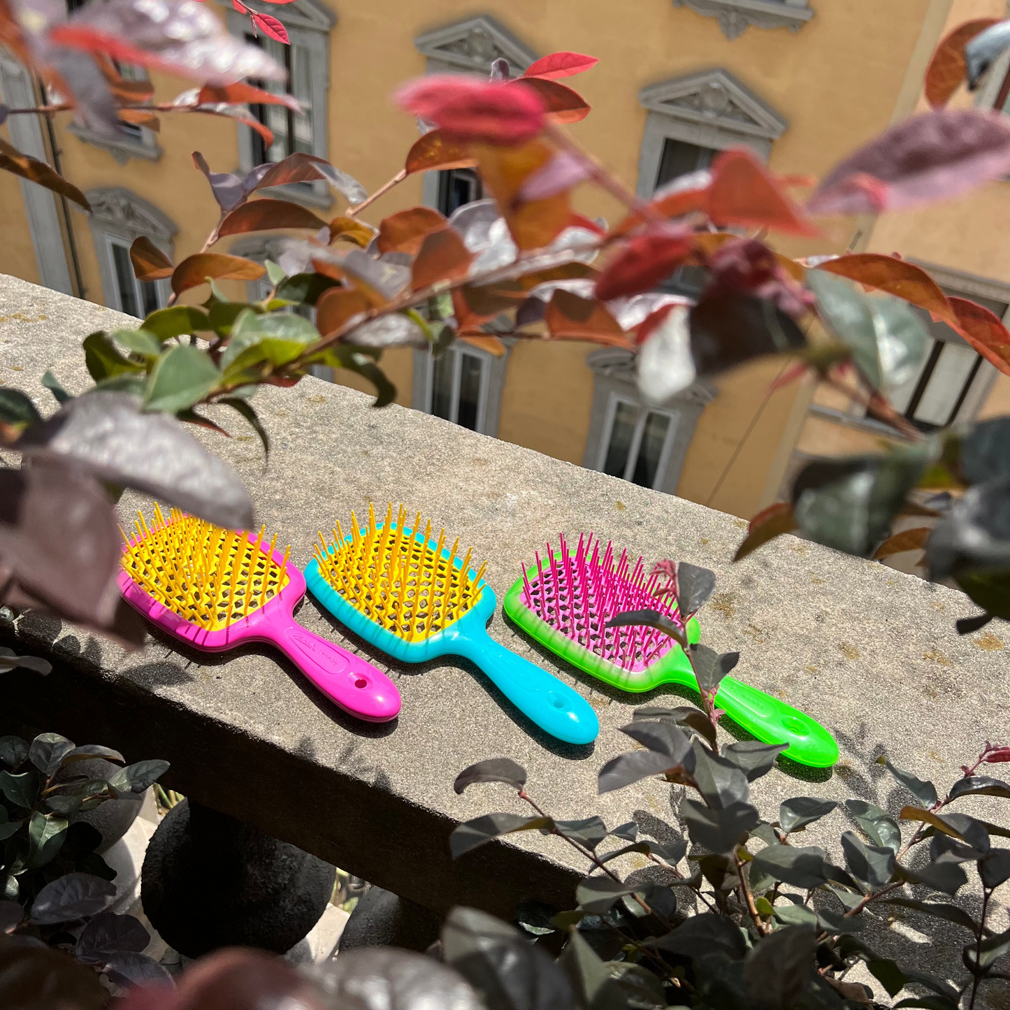 Janeke Superbrush Yellow & Neon Blue