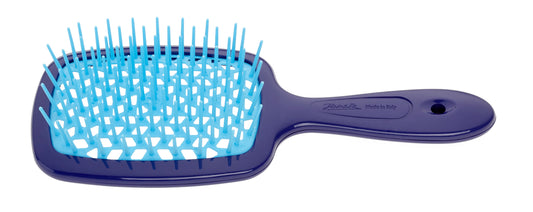 Janeke Blue hairbrush with a white background