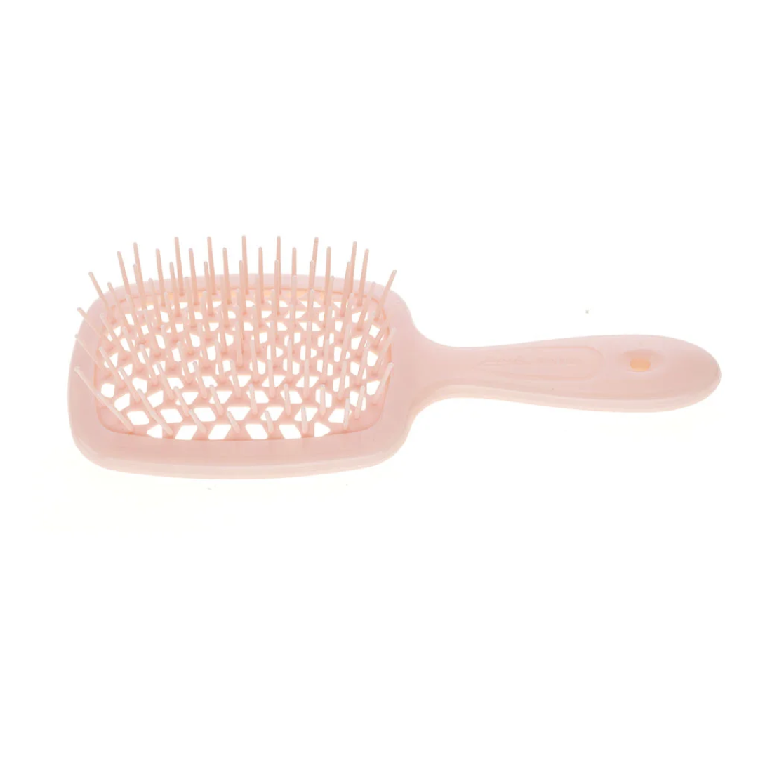 Powder Pink Janeke hairbrush on a white background