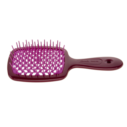 Purple Janeke hairbrush on a white background
