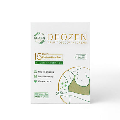 DEOZEN is a natural herbal-based cream deodorant that doesn’t block sweating, yet neutralizes underarm odour for up to 15 days from a single use. 