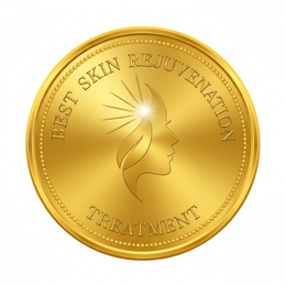 icon for "best skin rejuvenation treatment" round and gold